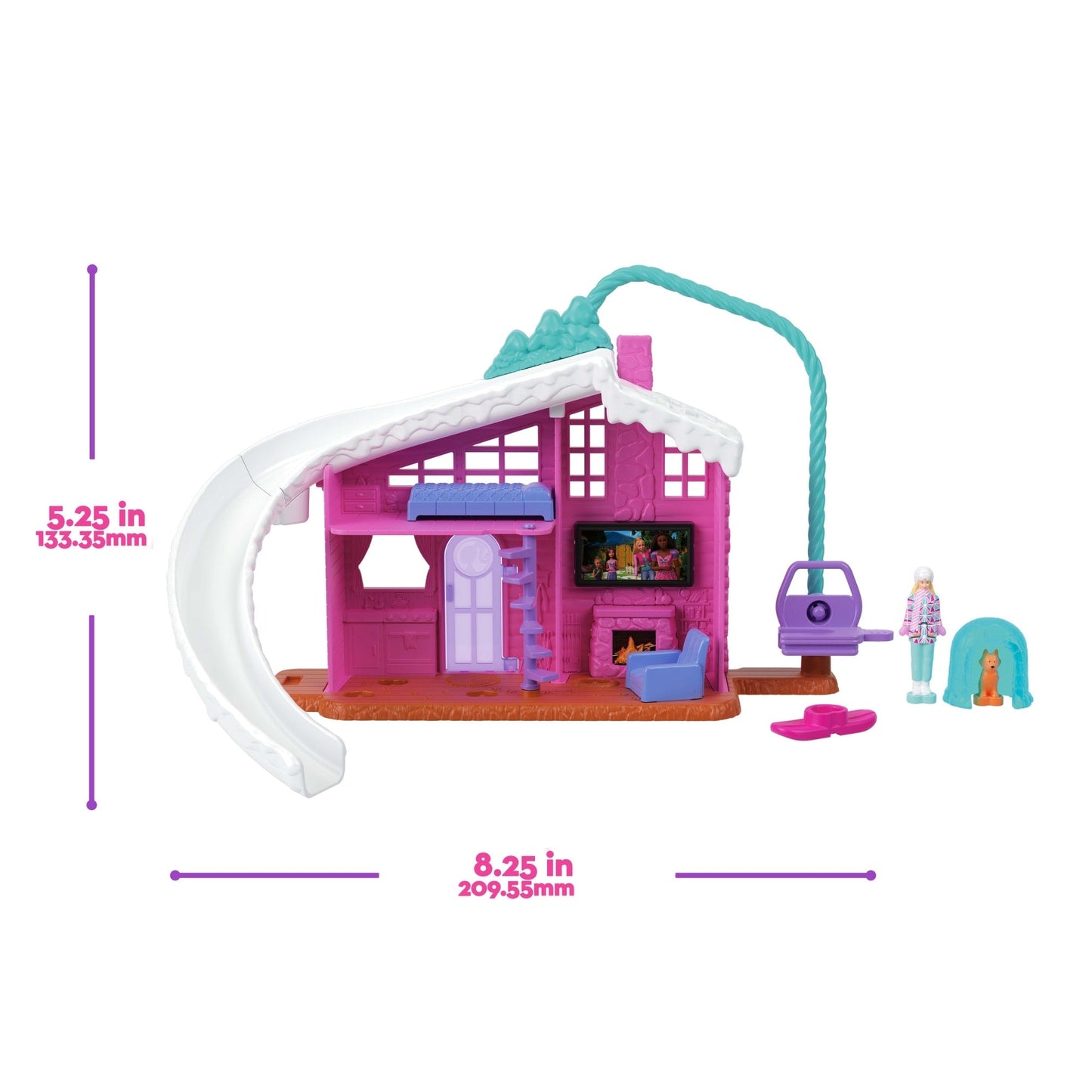 Barbie Mini Barbie Land Doll House Playsets With 1.5-Inch Doll, Furniture & Accessories